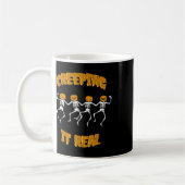 Funny Creeping It Real Skeleton Halloween Jack'o L Kaffeetasse (Links)