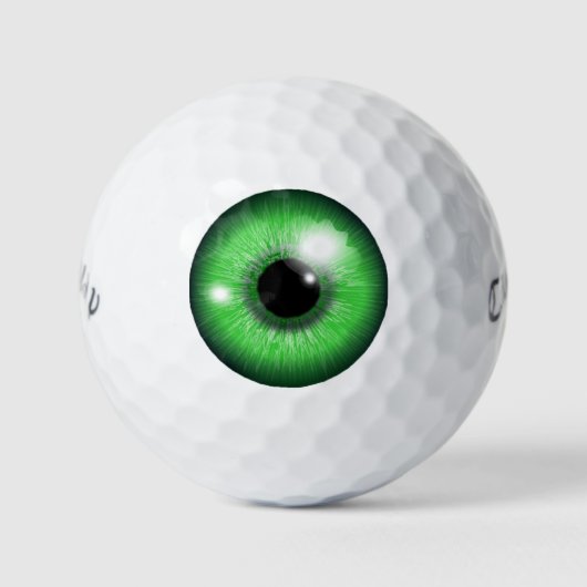 Funny Creepy Green Iris Eyeball Golfball (Vorderseite)