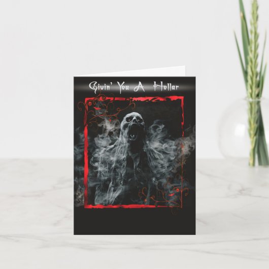 Funny Creepy Halloween Greetings Karte (Vorderseite)