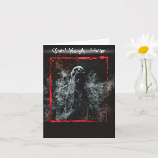 Funny Creepy Halloween Greetings Karte (Kleine Pflanze)