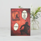 FUNNY CREEPY NEW ZUHAUSE von Jetpackcorps Karte (Stehend Vorderseite)