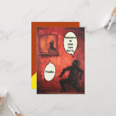 FUNNY CREEPY NEW ZUHAUSE von Jetpackcorps Karte (Vorderseite/Rückseite Beispiel)