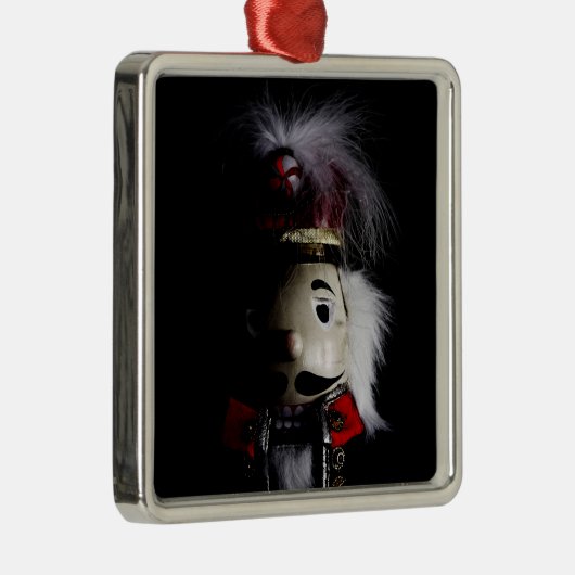 Funny Creepy Nutcracker Silbernes Ornament (Rechts)