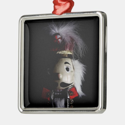 Funny Creepy Nutcracker Silbernes Ornament (Links)