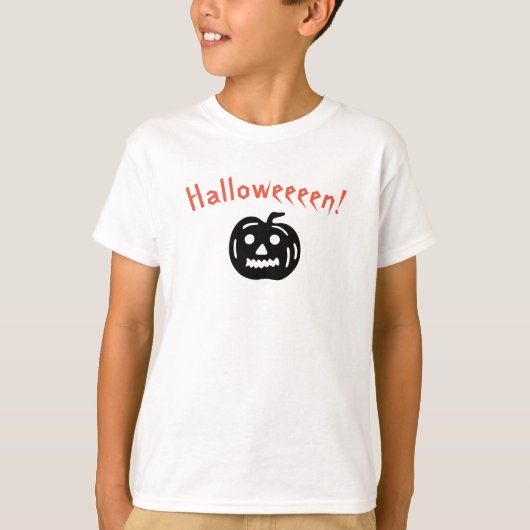 Funny Creepy Pumpkin Halloween T-Shirt (Vorderseite)