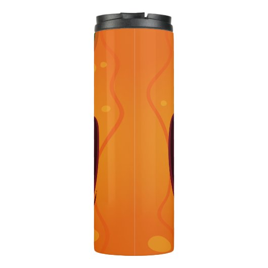 Funny Creepy Pumpkin Trick oder Tree Thermosbecher (Rückseite)