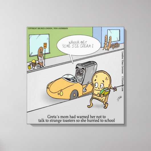 Funny Creepy Toaster Canvas Print Leinwanddruck (Vorderseite)