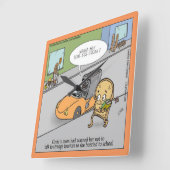 Funny Creepy Toaster Wall Clock Quadratische Wanduhr (Winkel)