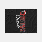 Funny Crew Santa Hat Christmas Red Plaid Xmas Fami Fleecedecke (Vorderseite (Horizontal))
