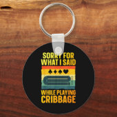 Funny Cribbage Art For Men Women Card Game Cribbag Schlüsselanhänger (Vorderseite)