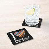 Funny Cribbbage Rechteckiger Pappuntersetzer (Vor Ort)