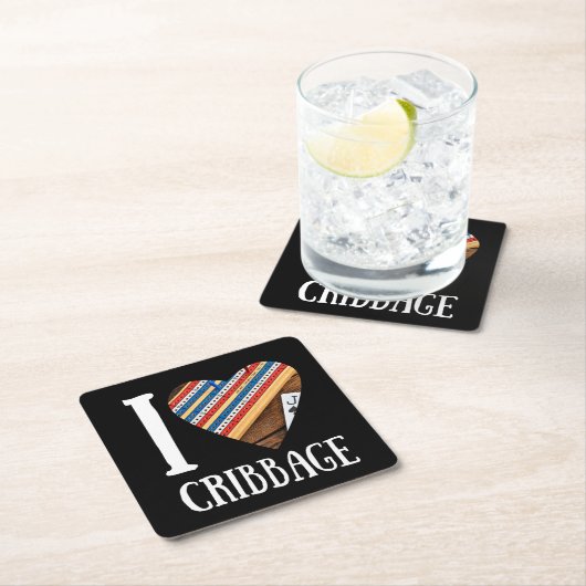 Funny Cribbbage Rechteckiger Pappuntersetzer (Vor Ort)