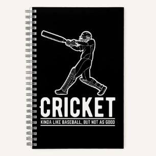 Funny Cricket Baseball Sportangebot Notizblock