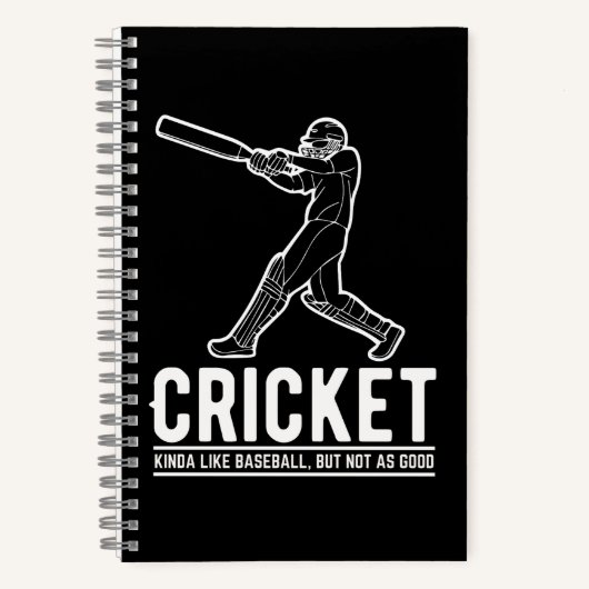Funny Cricket Baseball Sportangebot Notizblock (Vorderseite)
