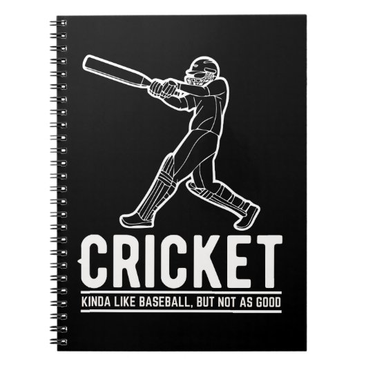 Funny Cricket Baseball Sportangebot Notizblock (Vorderseite)