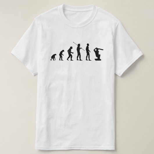 Funny Cricket Batter Evolution Man Sports Bv T-Shirt (Design vorne)