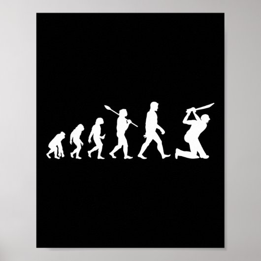 Funny Cricket Evolution Tee For Cricket Players Or Poster (Vorne)