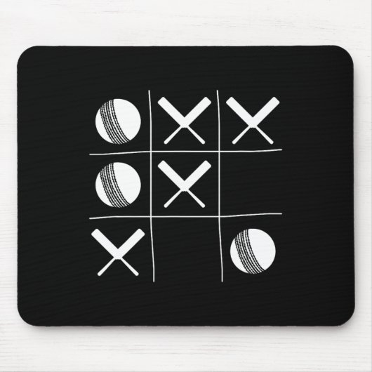 Funny Cricket Joke – Noughts And Crosses Tic-tac-t Mousepad (Vorne)