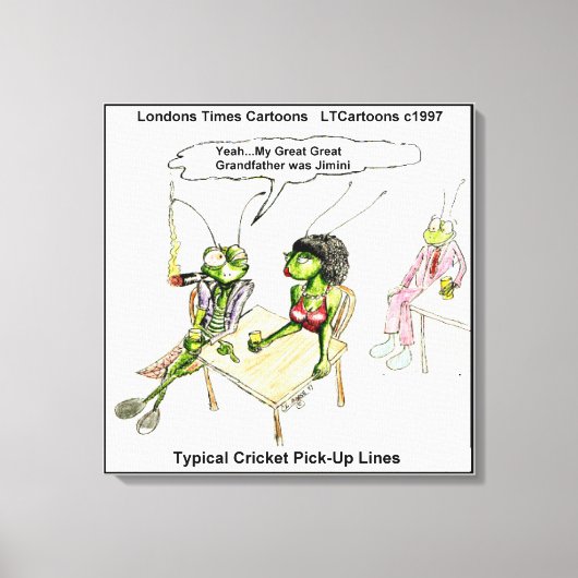 Funny Cricket Pick Up Lines Canvas Print Leinwanddruck (Vorderseite)