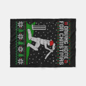 Funny Cricket Player Driving Home For Christmas Sw Fleecedecke (Vorderseite (Horizontal))