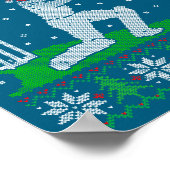 Funny Cricket Player Driving Home For Christmas Sw Poster (Ecke)