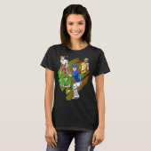 Funny Cricket Team Bat and Ball T-Shirt (Vorne ganz)