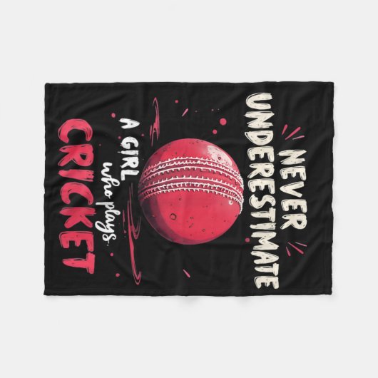 Funny Cricketer Joke Cricket Player  Fleecedecke (Vorderseite (Horizontal))