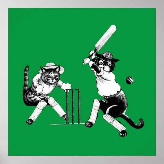 Funny Cricking Cat Poster (Vorne)