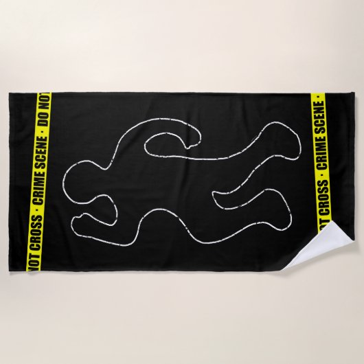 Funny Crime Scene Strandtuch (Vorderseite)