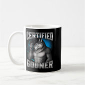 Funny Cringe Sigma Wolf Certified Gooner  Kaffeetasse (Links)