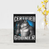 Funny Cringe Sigma Wolf Certified Gooner  Karte (Gelbe Blume)