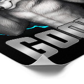 Funny Cringe Sigma Wolf Certified Gooner  Poster (Ecke)