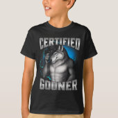 Funny Cringe Sigma Wolf Certified Gooner T-Shirt (Vorderseite)