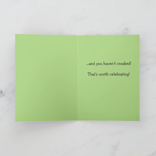 Funny Croaking Toad Geburtstag Gruß Karte (Innenseite)