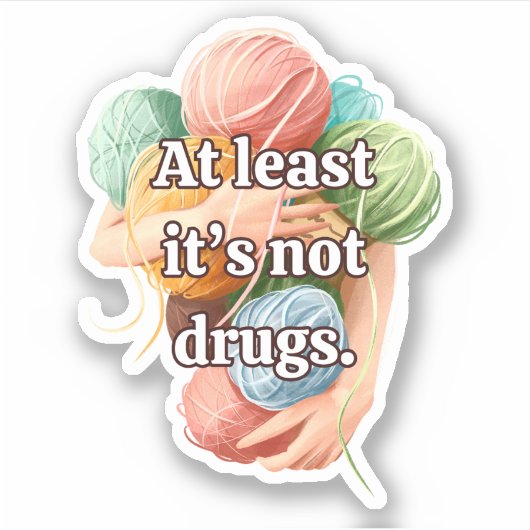 Funny Crochet Aufkleber (Vorderseite)