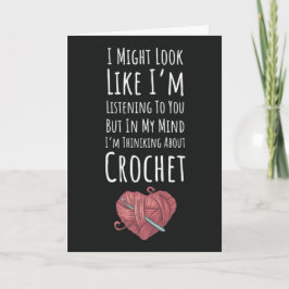Funny Crochet Card Crocheton Crocheter Yarn Karte