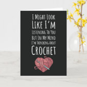 Funny Crochet Card Crocheton Crocheter Yarn Karte (Gelbe Blume)