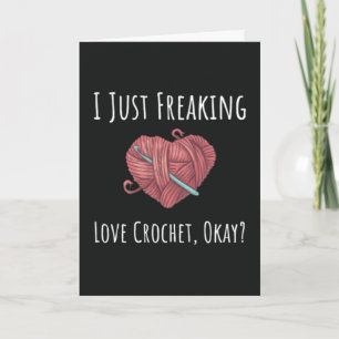 Funny Crochet Card für Herren Crocheter Handwerksk Karte