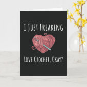 Funny Crochet Card für Herren Crocheter Handwerksk Karte (Gelbe Blume)