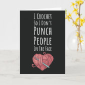 Funny Crochet Cards Crocheting Garn Sprichwort Karte (Gelbe Blume)