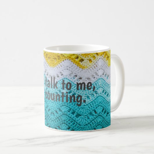 Funny Crochet Design Kaffeetasse (VorderseiteRechts)