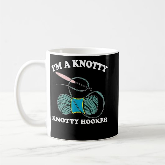 Funny Crochet Geschenk für Crocheter Coole Quiltkr Kaffeetasse (Links)