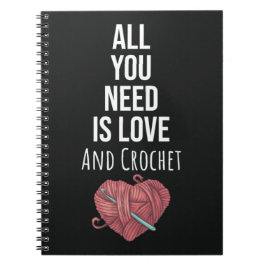 Funny Crochet Geschenke für ihre Typografie Hobby Notizblock