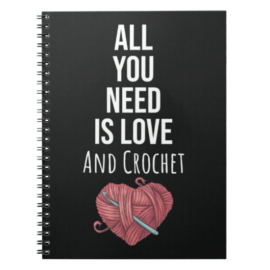 Funny Crochet Geschenke für ihre Typografie Hobby Notizblock (Vorderseite)