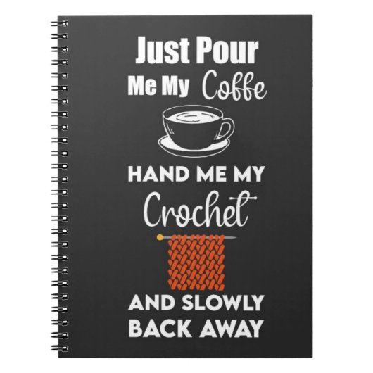 Funny Crochet Geschenke Garne Crocheting Crocheter Notizblock (Vorderseite)