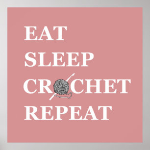 Funny Crochet Offerte Strickgeschenk aus Sprichwor Poster