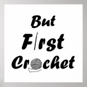 Funny Crochet Offerte Strickgeschenk aus Sprichwor Poster (Vorne)