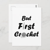 Funny Crochet Offerte Strickgeschenk aus Sprichwor Postkarte (Vorne/Hinten)