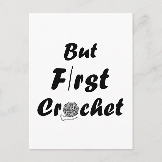 Funny Crochet Offerte Strickgeschenk aus Sprichwor Postkarte (Vorderseite)