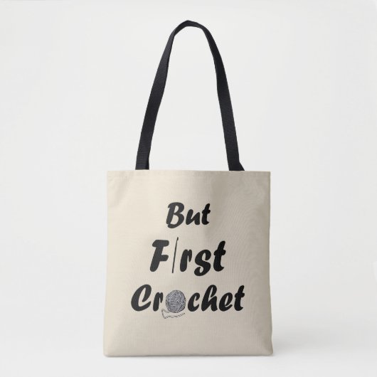 Funny Crochet Offerte Strickgeschenk aus Sprichwor Tasche (Vorderseite)